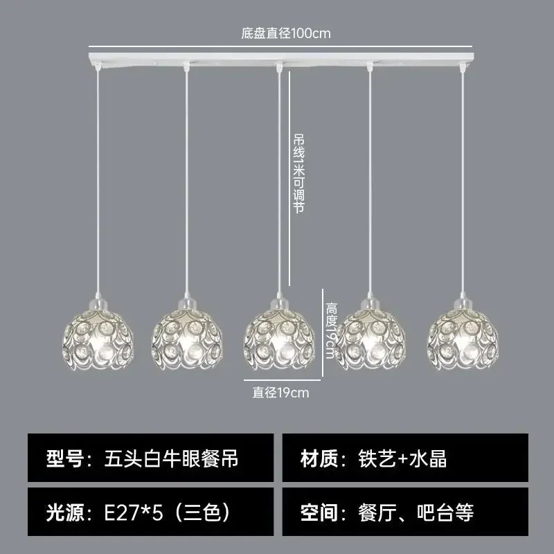 DecorBites™ Crystal Dining Pendant Lamp - Modern Nordic Minimalist Design