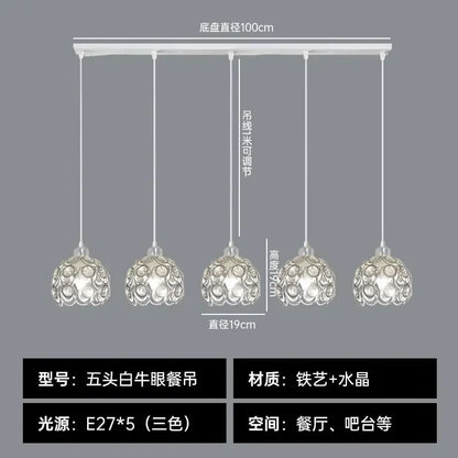 DecorBites™ Crystal Dining Pendant Lamp - Modern Nordic Minimalist Design