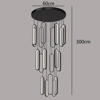 DecorBites™ LED Staircase Chandeliers | Modern Pendant Light for Living Room