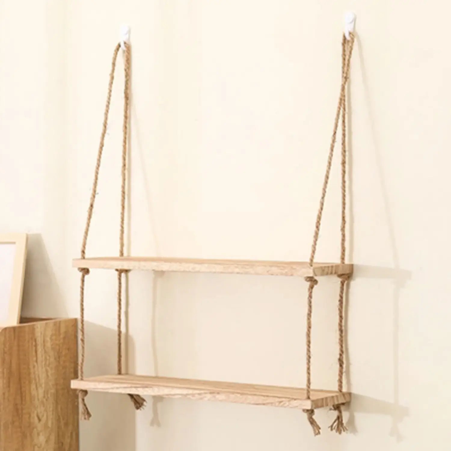DecorBites™ Rustic Wood Floating Wall Shelves - Set of 3