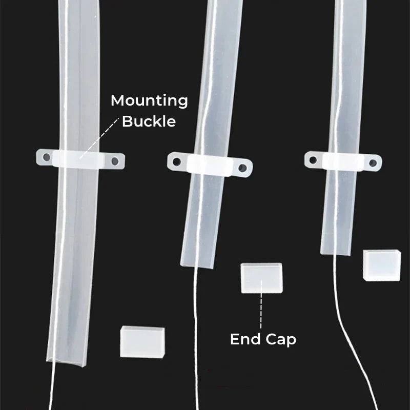 DecorBites™ 12mm LED Silicone Tube Waterproof Strip Light Channel Diffuser for Flexible Lighting