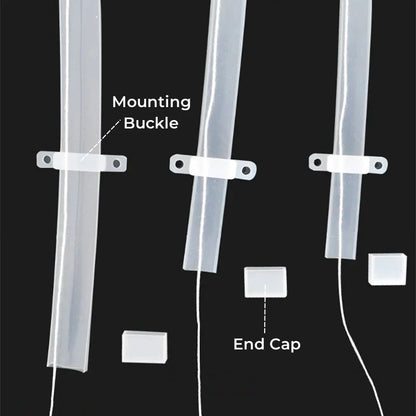 DecorBites™ 12mm LED Silicone Tube Waterproof Strip Light Channel Diffuser for Flexible Lighting