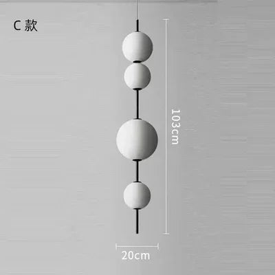 Modern Glass Globe 3-Light Pendant Chandelier