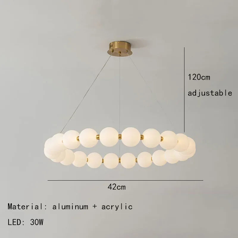 DecorBites™ LED Acrylic Chandelier for Living Room Bedroom Hall Pendant Lamps