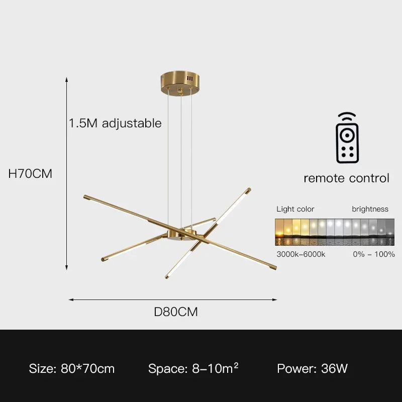 Lámpara de techo DecorBites™ de lino: Lámpara colgante negra y dorada para el hogar, la oficina o el restaurante.