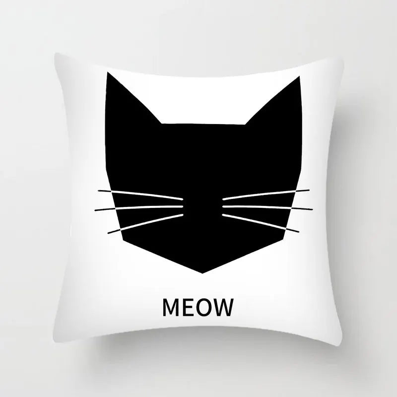 DecorBites™ Hello Cat Pillow Cover - Modern Design for Home Decor - Cute & Cozy