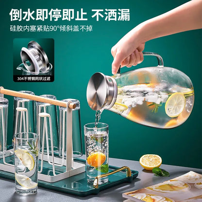 DecorBites™ Large Capacity Water Jar Set with Handle, Heat-Resistant and Explosion-Proof