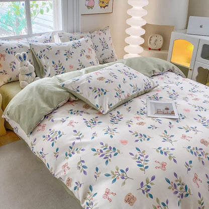 DecorBites™ Cute Printed Cotton Duvet Cover for Double Queen Bed - Cozy & Non-Fading