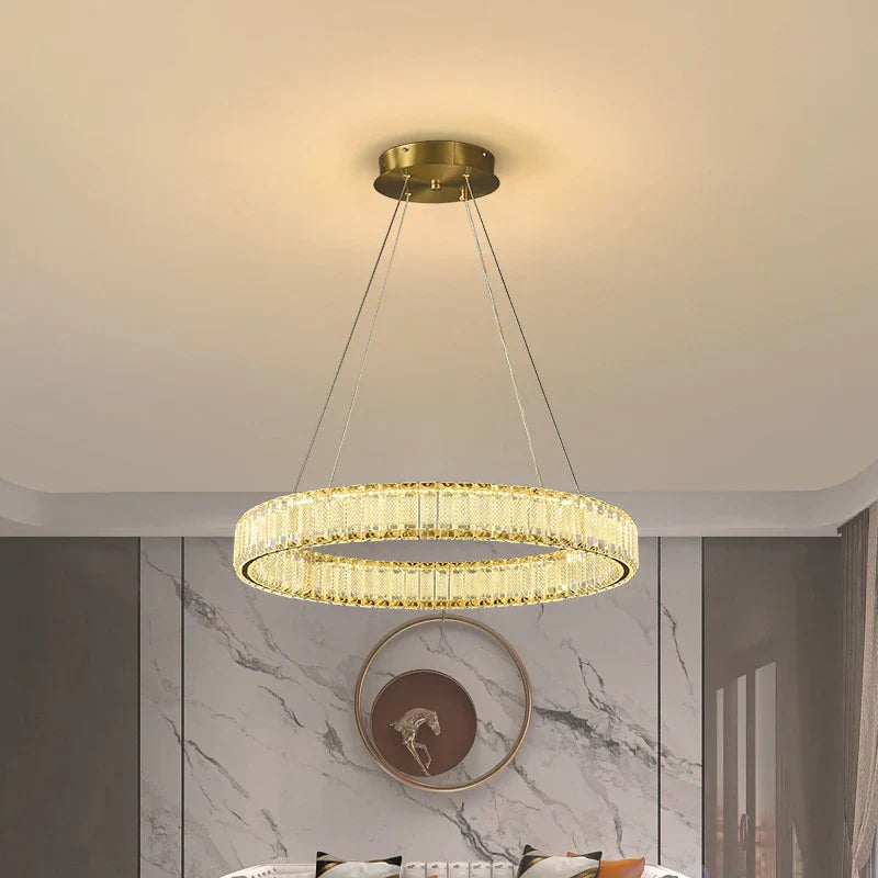 DecorBites™ Crystal Chandelier Pendant Lamps for Home Decor and Modern Living Room Lighting