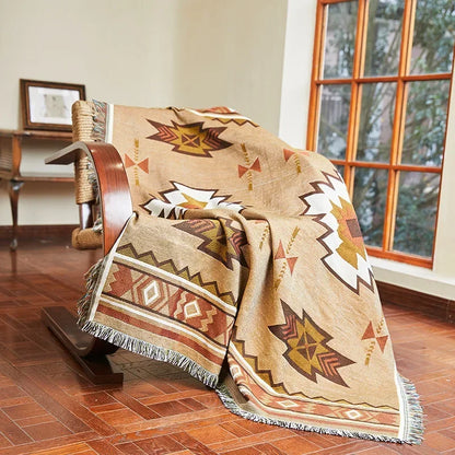 DecorBites™ Bohemian Classic Design Thread Blanket and Throw