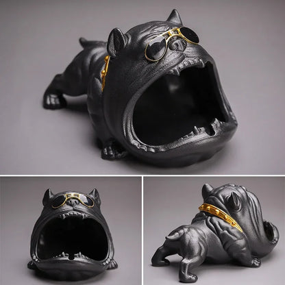 DecorBites™ Bulldog Ceramic Ashtray - Desktop Smoking Accessories for Weed - Portable Ashtray Gift