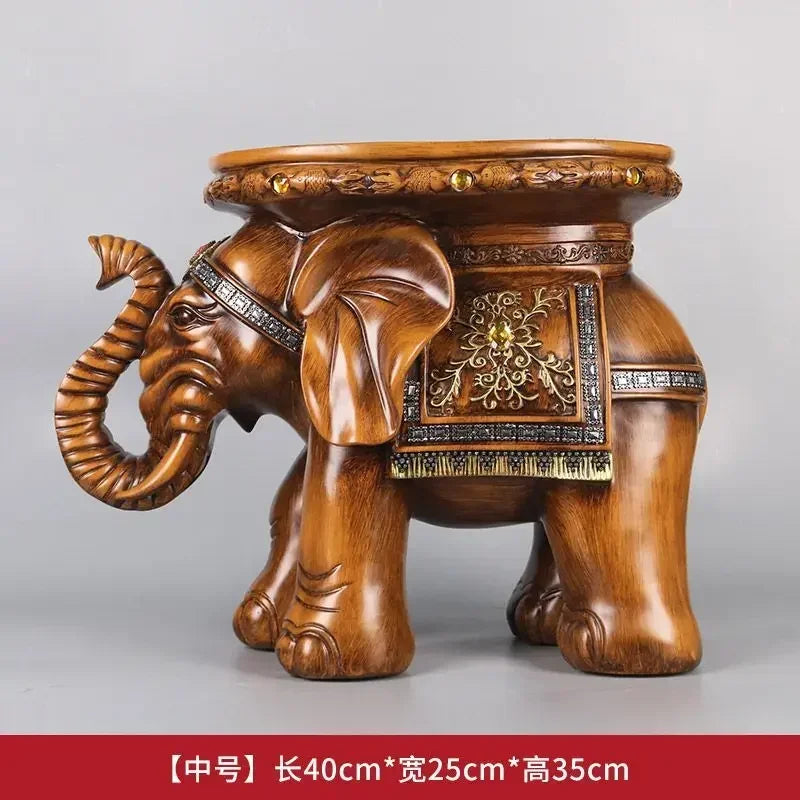DecorBites™ Elephant Wealth Attracting Ornaments Stool