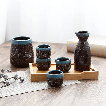DecorBites™ Ceramic Wine Sake Set with Heater and Dispenser