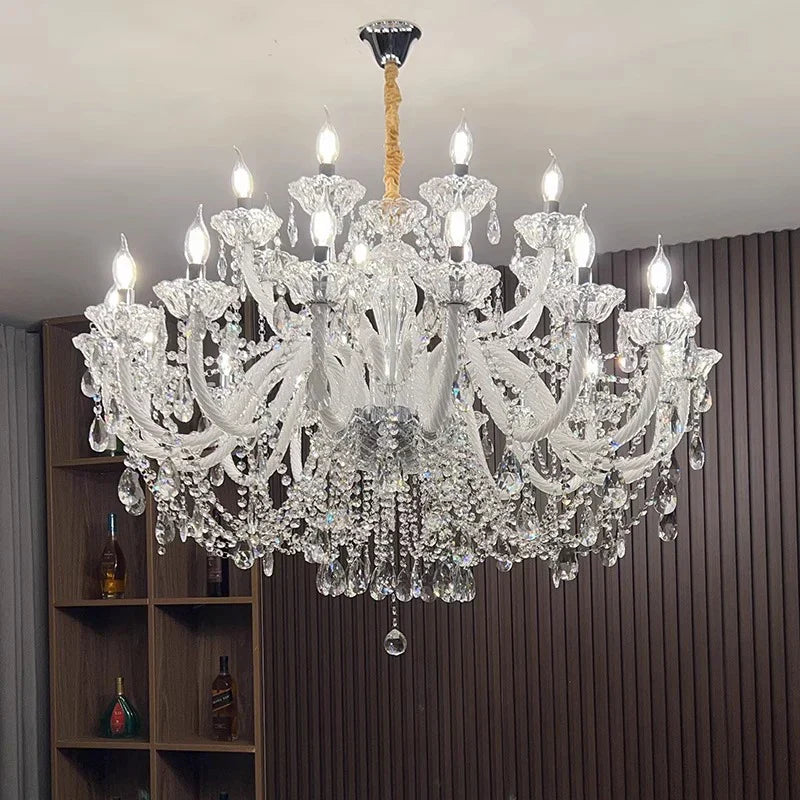 DecorBites™ Crystal Chandelier: Modern Home Decoration Pendant Lights for Living & Dining Room