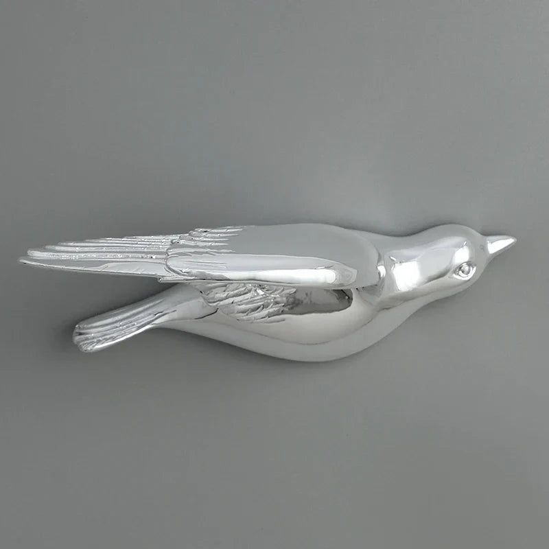 DecorBites™ Estatua de pájaro 3D de resina para decoración de pared en habitación infantil - Figura decorativa de animal