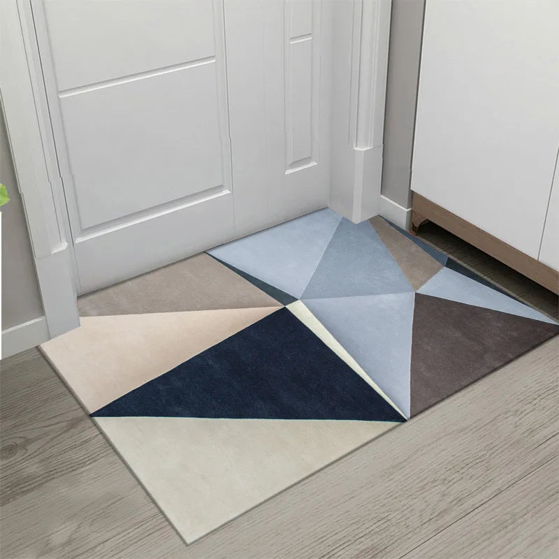 Decobites Velvet Entrance Rug: Absorbent, Anti-Slip, Dirt-Tolerant. Perfect for Living Room & Bathroom.