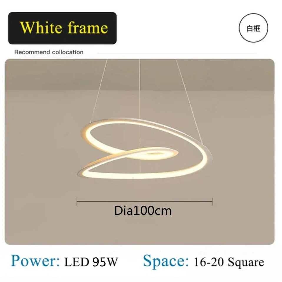 White LED Round Chandelier