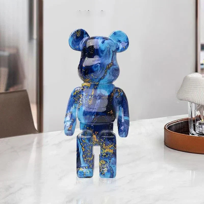 Figura DecorBites™ Oso Graffiti de 27 cm | Estatua y hucha decorativas modernas para el hogar