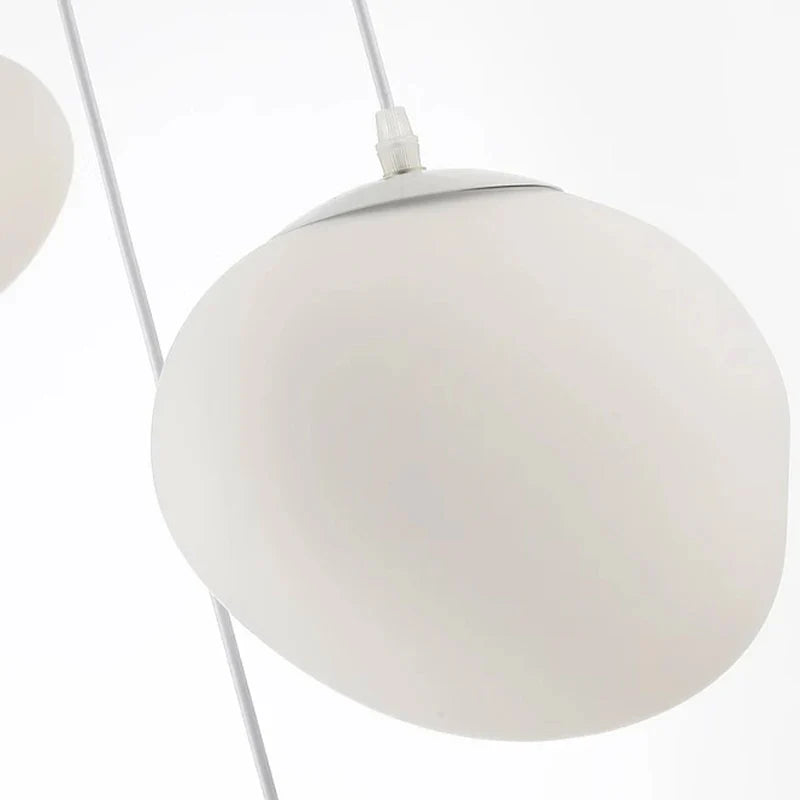 Modern Brushed Stainless Acrylic Multi-Head Pendant Light