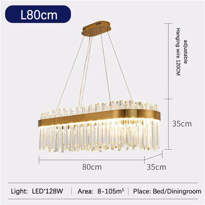 DecorBites™ Gold Crystal Ceiling Chandelier | Luxury Indoor Lighting for Living & Dining Room