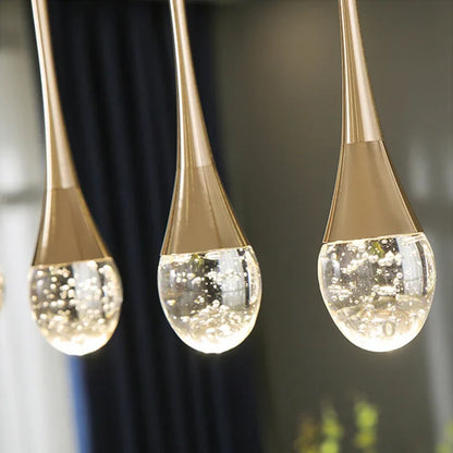 DecorBites™ Bubble Crystal Chandelier Hanging Lamp: Modern LED Pendant Lights for Home Decor
