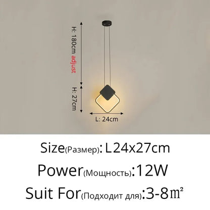 Lámparas colgantes LED geométricas DecorBites™ para sala de estar, dormitorio y cocina; modernas lámparas colgantes decorativas.