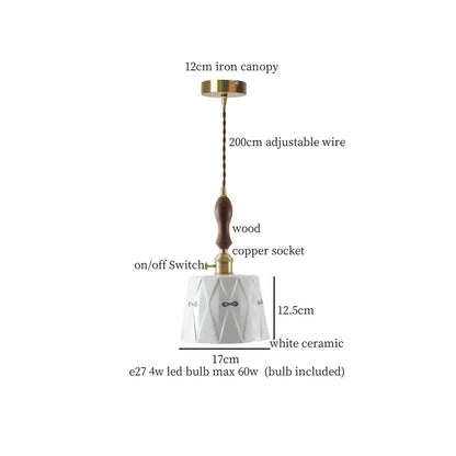 DecorBites™ Ceramic LED Hanging Pendant Light - Modern Nordic Design for Home Decor