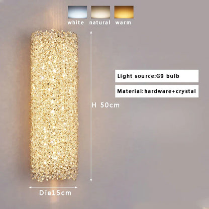 Lámpara de pared DecorBites™ con cuentas de cristal y luz LED para decoración del hogar y sala de estar