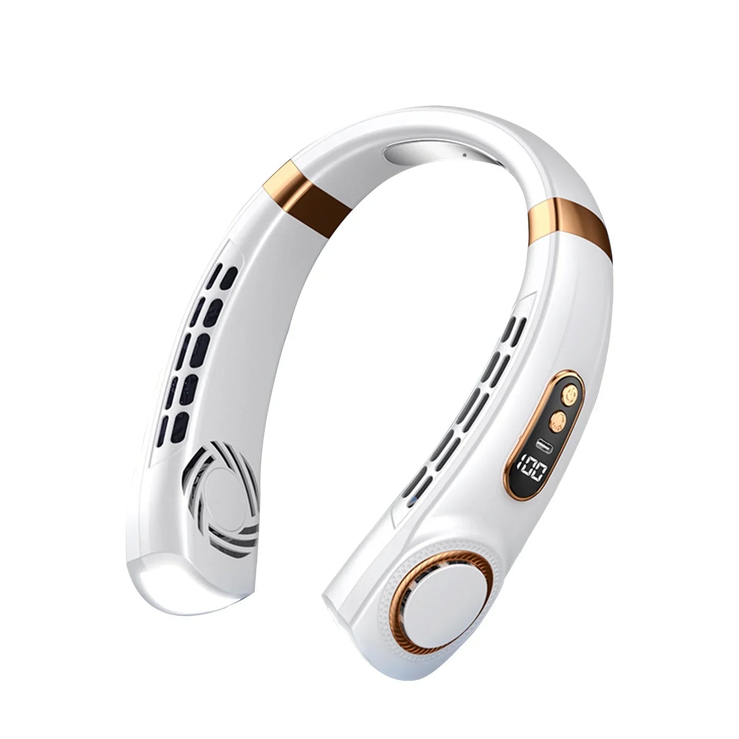 DecorBites™ LED Hanging Neck Fan with Colorful Atmosphere Lights, 5th Gear USB Operation