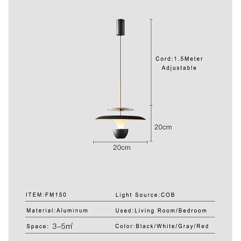 DecorBites™ LED Pendant Light: Colourful Chandelier for Kitchen, Dining Room, Bedroom.