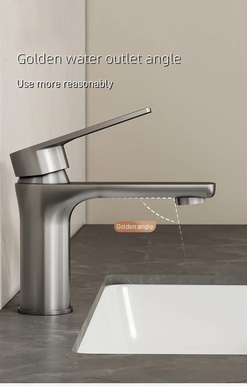 DecorBites™ Modern Stainless Steel Bathroom Sink Faucet