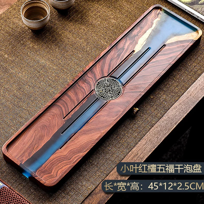 Bandeja de té de resina y madera hecha a mano DecorBites™ | Juego de té de burbujas para el hogar