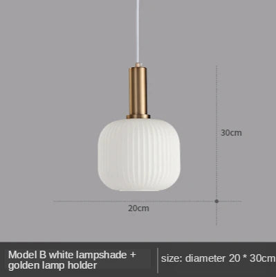 DecorBites™ Gray Glass LED Pendant Lights for Modern Nordic Home Decor