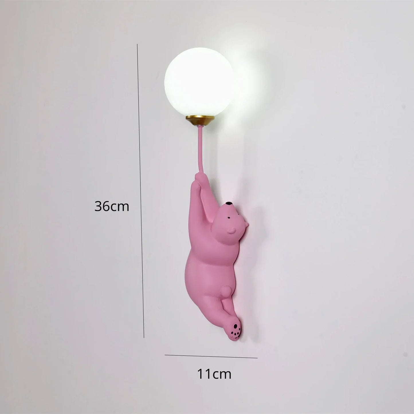 DecorBites™ Blue Bear 3D Moon Wall Lamp for Children's Bedroom Interior Lighting