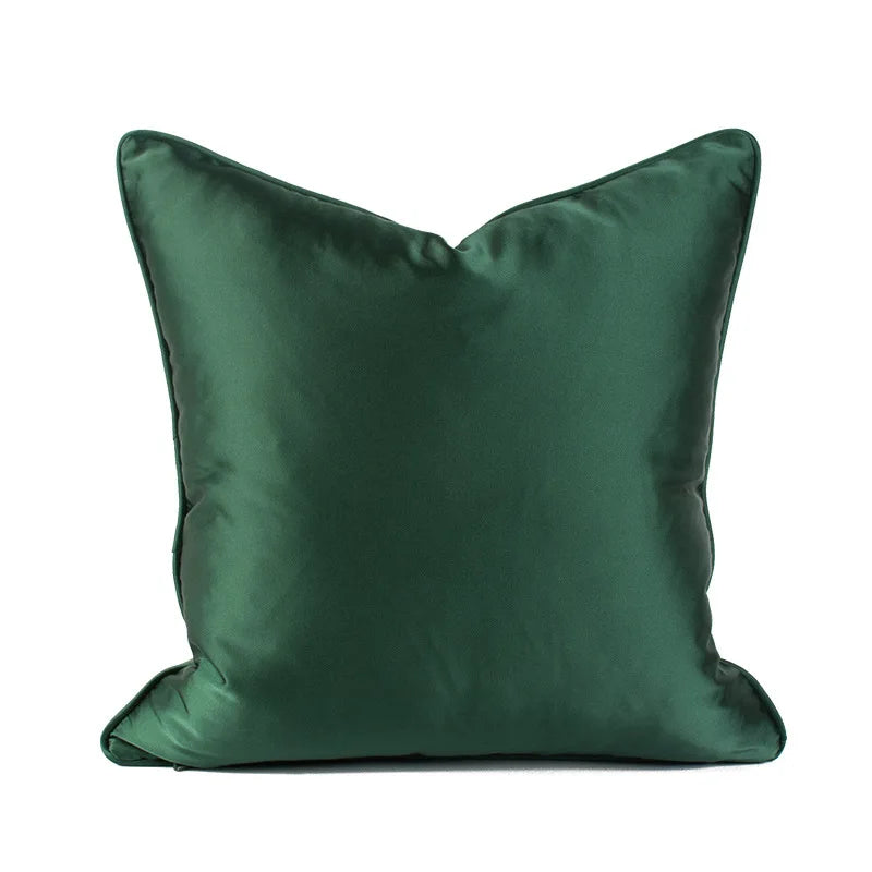 DecorBites™ Emerald Green Geo Jaquard Cushion Cover 50x50cm