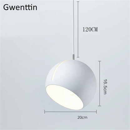 DecorBites™ Gold Ball Pendant Light: Nordic Modern LED Hanging Lamp for Home Decor