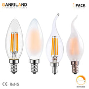 Bombilla LED Llama Decorbites™ E12 E14 C35 Vela Retro Filamento 4W 6W Regulable Blanco Cálido