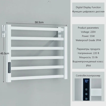 DecorBites™ Electric Towel Rack with Digital Display and Thermostatic Settings