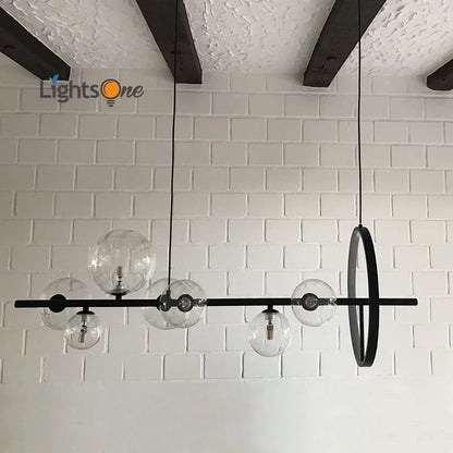 DecorBites™ Glass Bubble Chandelier - Light Luxury American Industrial Style Lamp for Restaurant and Bar Tables