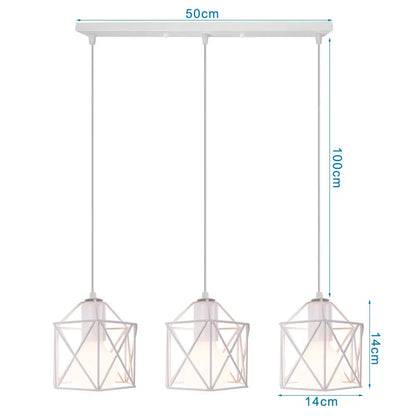 Lámpara colgante LED retro con marco de hierro DecorBites™ para cocina, comedor y sala de estar