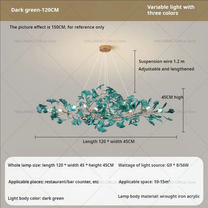 ثريا أوراق الجنكة من ديكوربايتس™: ديكور فني عصري فاخر للمنزل والمطعم والحانة