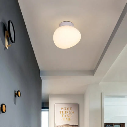 DecorBites™ Gregg Pendant Lamp: White Bubble Glass Italian Design for Home, Kitchen, Restaurant