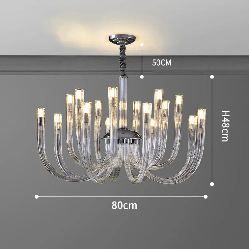 Satin Nickel LED Chandelier