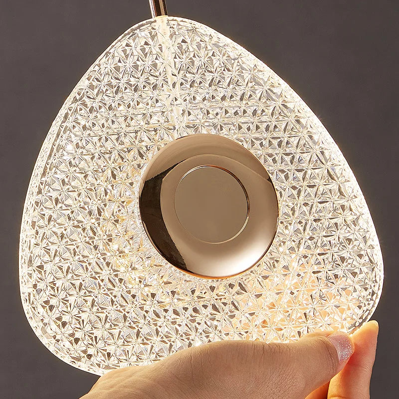 DecorBites™ Golden Acrylic LED Chandeliers for Living Room, Large & Creative Design Villa Lighting