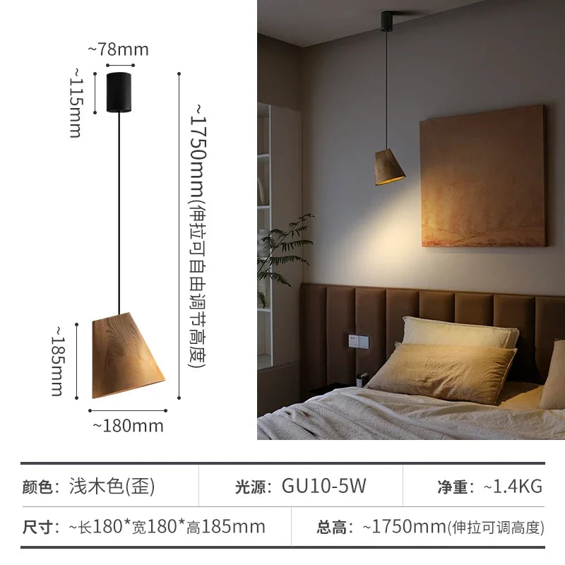 ثريا خشبية قابلة للتعديل من DecorBites™ لغرفة الطعام، وغرفة المعيشة، والسلالم