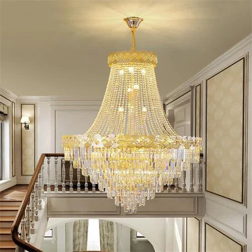 DecorBites™ Crystal Chandelier for Duplex & Villa Living Rooms