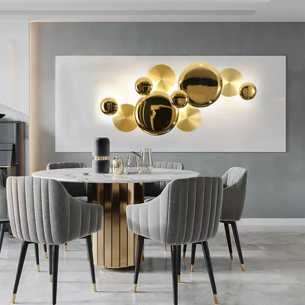 Lámparas de aplique de pared grandes de metal dorado Decorbites™ LED modernas de lujo para decoración del hogar