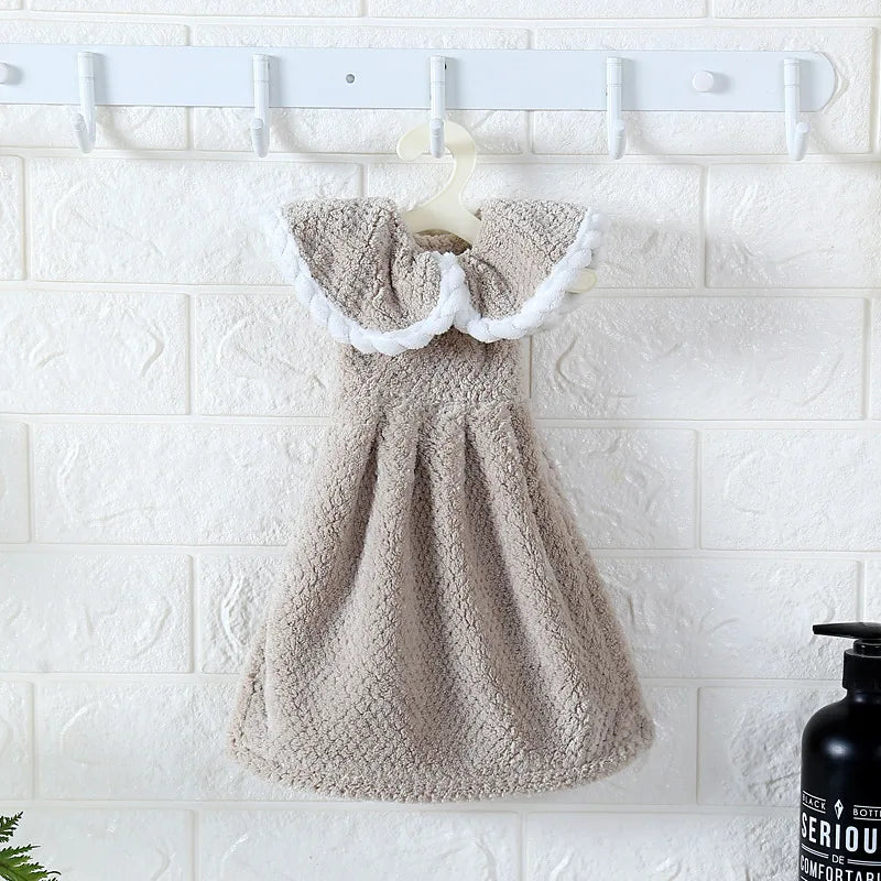 Coral Velvet Hand Towels Microfiber Kids Bathroom