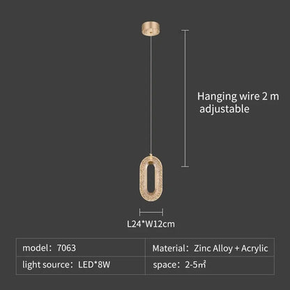 DecorBites™ Crystal Rings Chandelier: Staircase Luxury LED Lighting Fixture