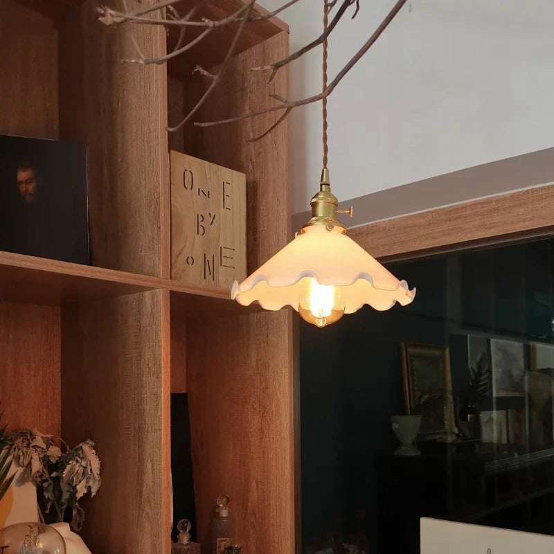 DecorBites™ Glass LED Pendant Lamp: Modern Copper Nordic Indoor Lighting for Home, Coffee, Bedroom & Living Room